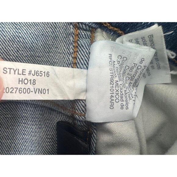 Madewell High Rise Skinny Women's Jeans 32T 32 Tall Raw Hem Stretch Dark Wash - Picture 12 of 14